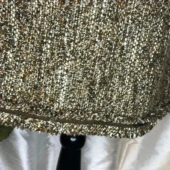 Talbots Women’s 8 Acrylic/Wool Blend Flecked Brown Tweed Pencil Skirt - Picture 5 of 8